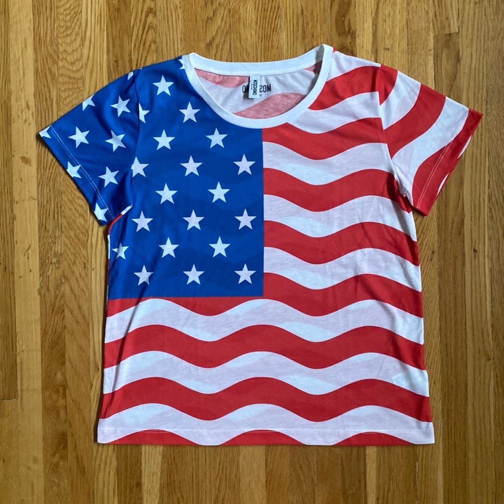 Moschino Swim American Flag T-Shirt